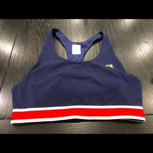 Tracksmith Run Bra, Navy, size large